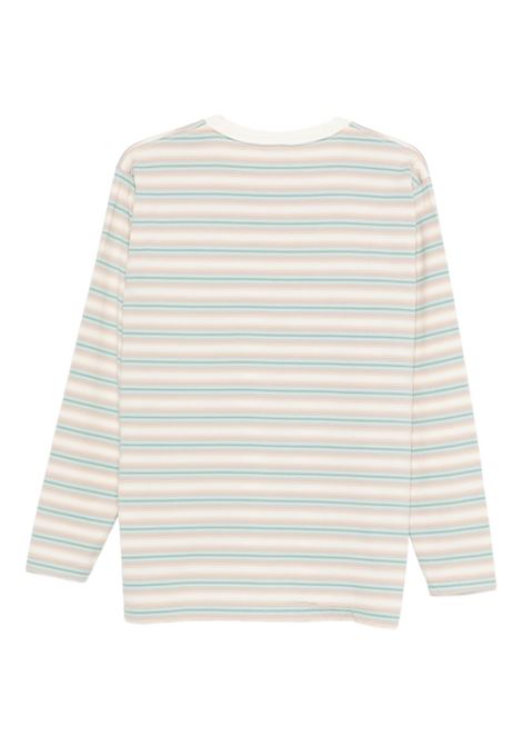 gradient stripe jersey l/s tee man blue stripe AURALEE | A25AP01GJFADE BLUE STRIPE